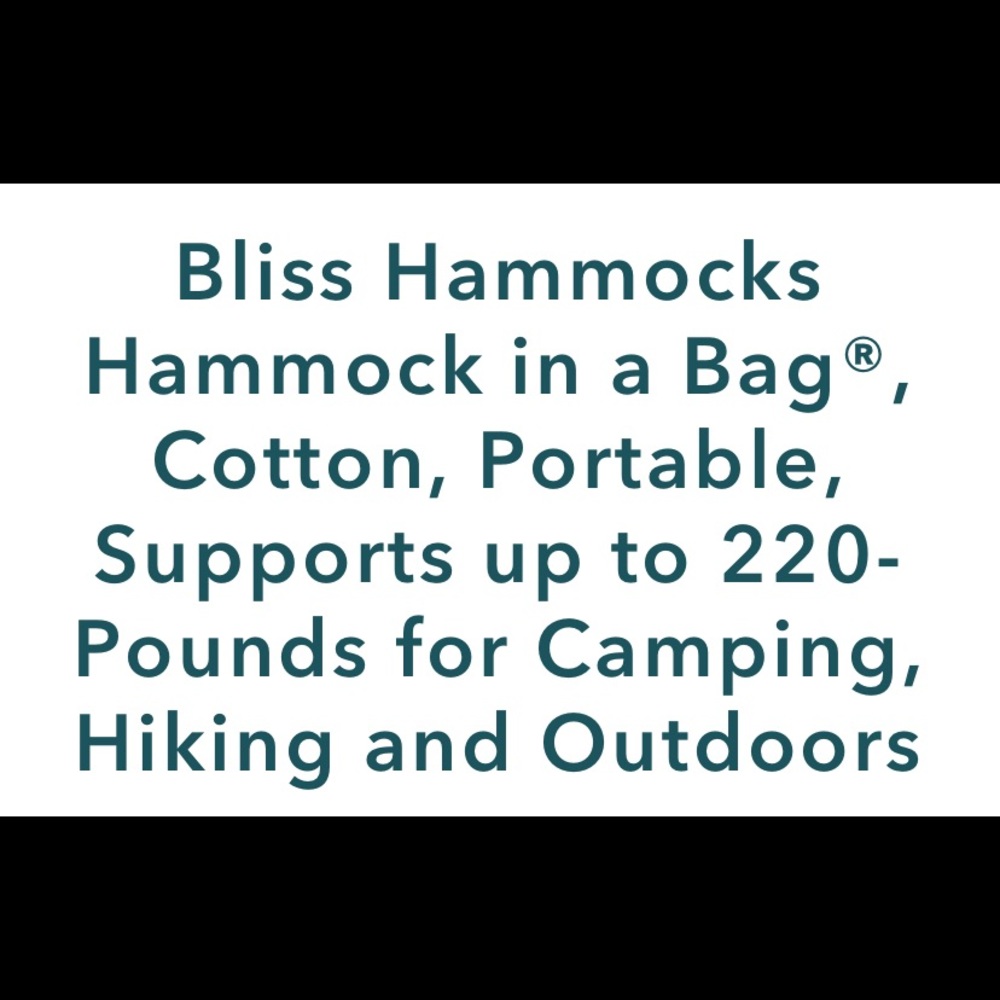 🏝 NWT Bliss Eco-Friendly Hammock in a Bag - Picture 15 of 16